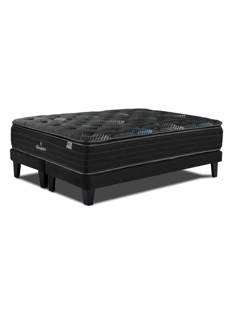 Cama Europea Dolphin King + Respaldo Tignes Marengo-1