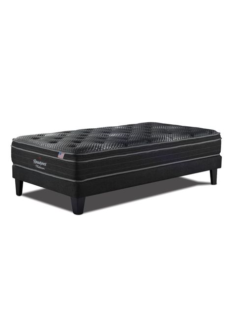 Cama Europea Platinum 1.5 Plazas + Respaldo Tignes Marengo-1