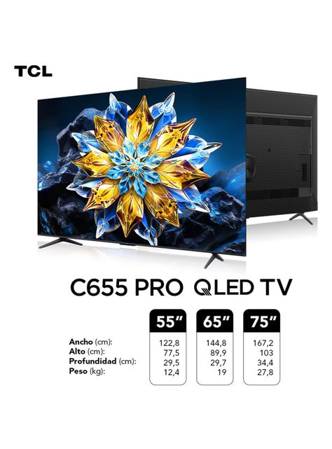 QLED Smart TV 55" 4K UHD 55C655 Pro Google TV-1