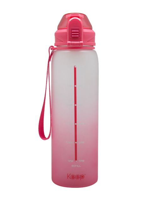 Botella Medidas Rubber 1 Litro Rosado-1