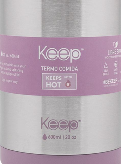 Termo Comida Col 600 ml Lila-1