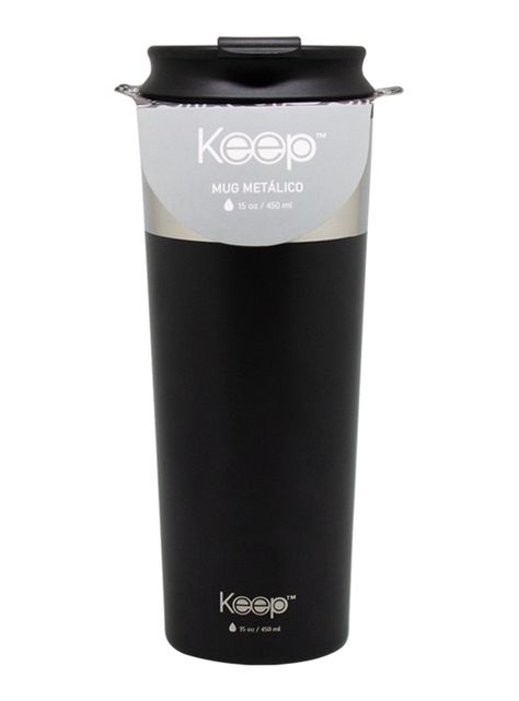 Mug Metálico 450 ml Negro-0