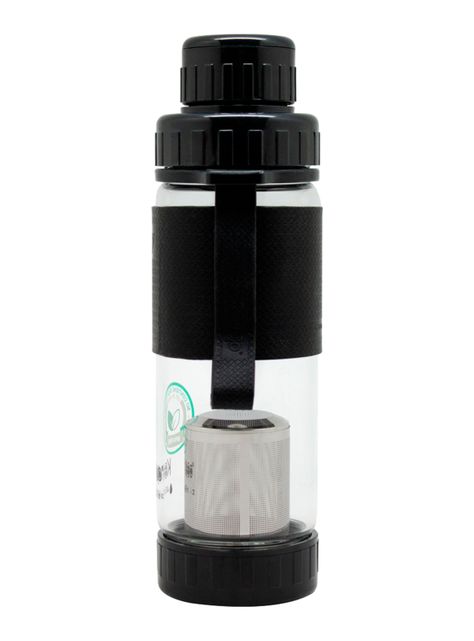 Botella Te Vidrio 410 ml Negro-1