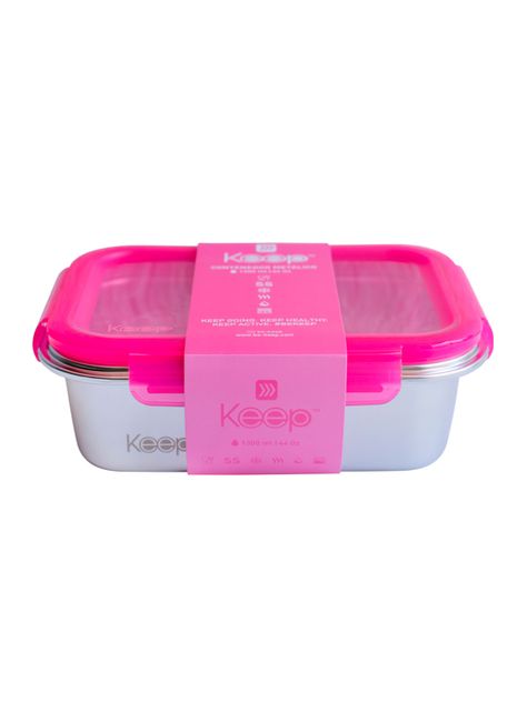 Hermético Metálico 1300 ml Rosado-0