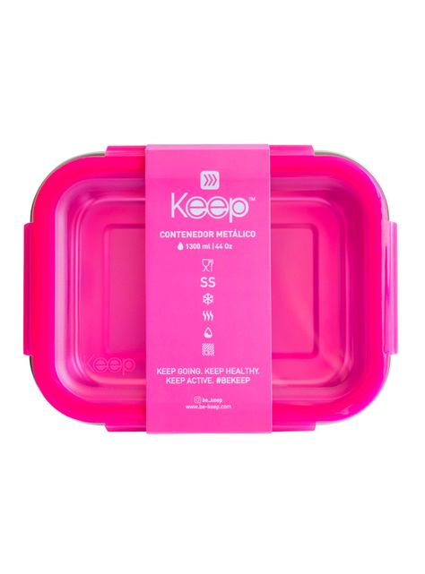 Hermético Metálico 1300 ml Rosado-2