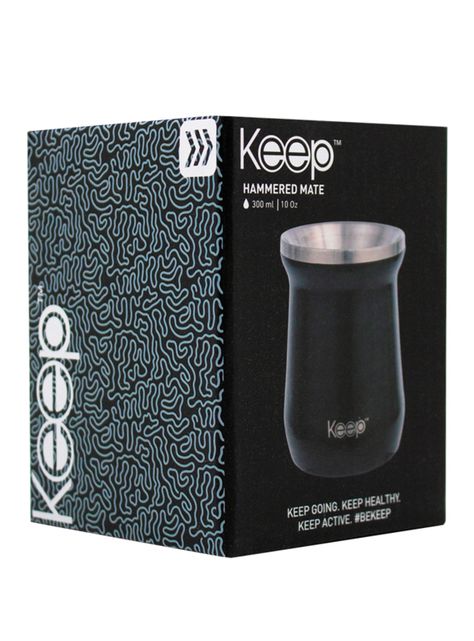 Mate Caja Hammered Negro 300 ml-2