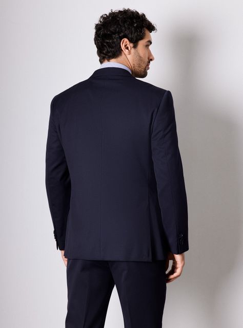Traje Recto 100% Lana Fantasia Slim Fit-1