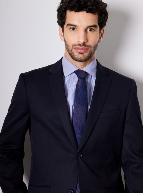 Traje Recto 100% Lana Fantasia Slim Fit-2