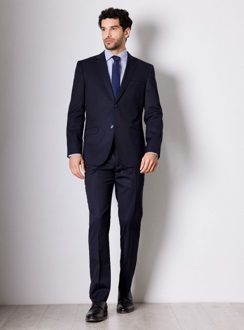 Traje Recto 100% Lana Fantasia Slim Fit-4