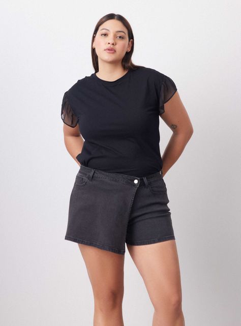 Falda Skort Denim-0