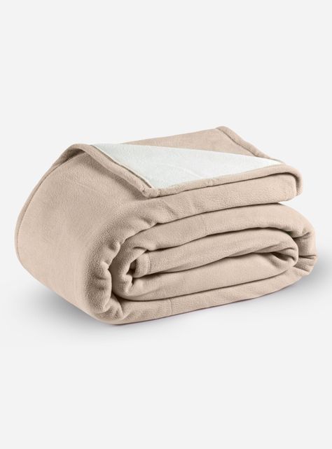 Frazada Bicolor 1.5 Plazas Beige-0