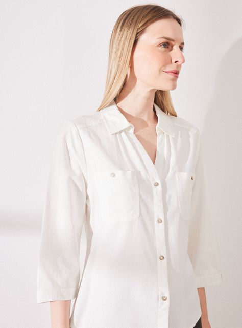 Blusa Lino Cuello Camisero-2