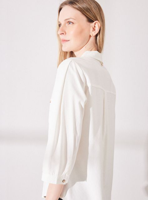 Blusa Lino Cuello Camisero-3