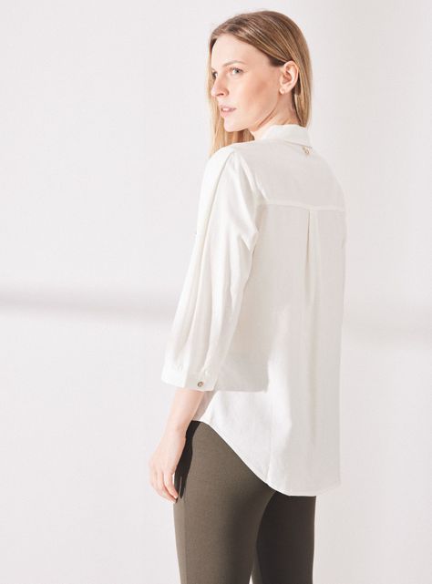 Blusa Lino Cuello Camisero-1
