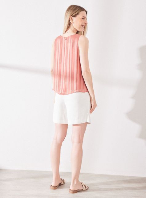 Blusa Satín Doble Capa Cuello en V-5