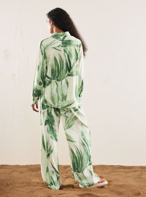 Blusa Estampada con Lino-5