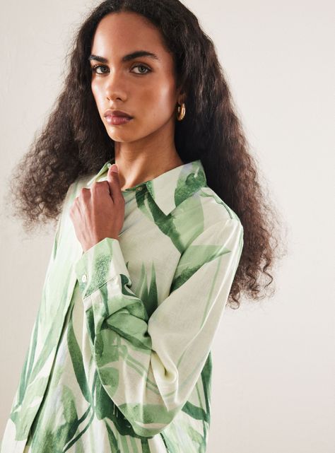 Blusa Estampada con Lino-3