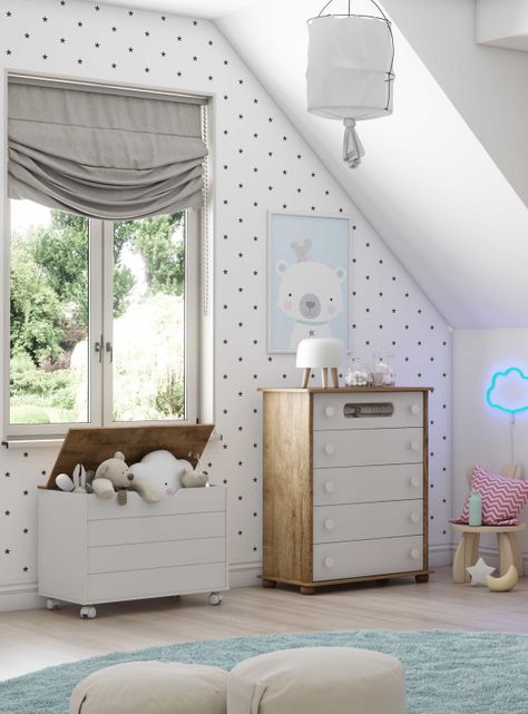 Baúl Madera Blanco Kidscool-2