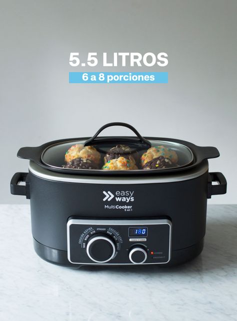 Olla de Cocción MultiCooker 5 en 1 de 5.5 Litros-2