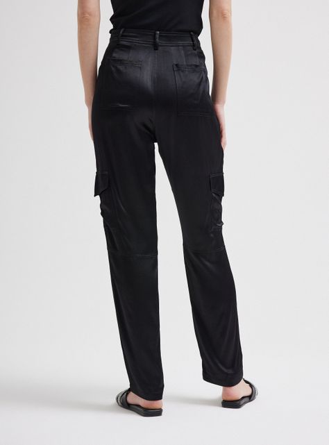 Pantalón Cargo Efecto Satinado-1