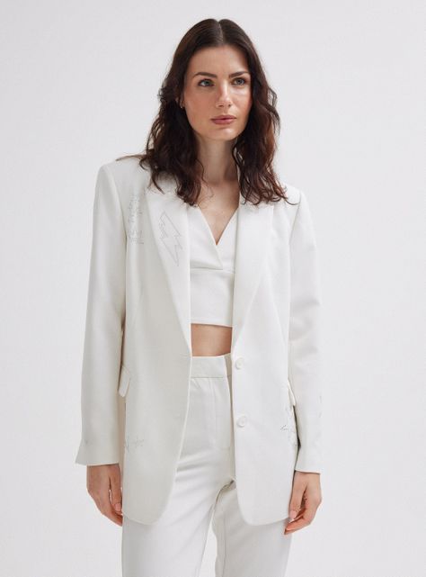 Blazer Aplicación Brillos-0
