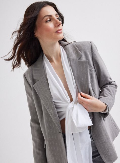 Blazer Sastrero Rayado-2