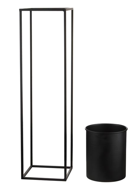 Porta Planta Negro 67 cm-2