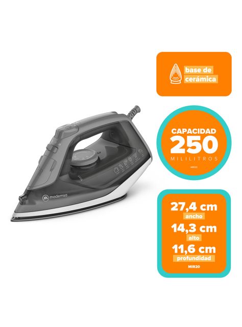 Plancha a Vapor 1500W MIR20 Gris-2