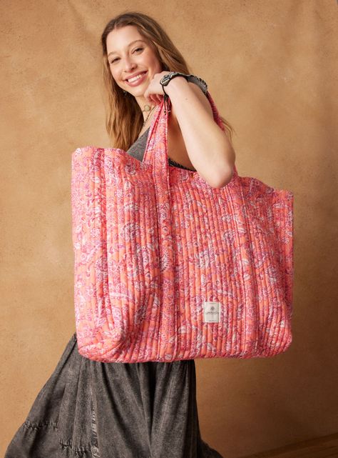 Bolso de Playa Tote Quilt Estampada-0