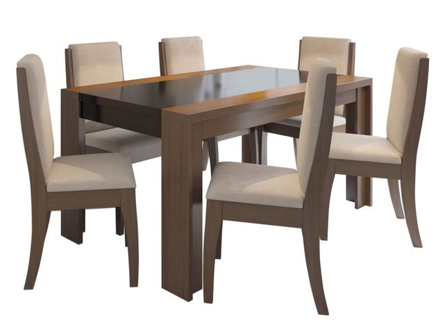 Juego Decocasa Comedor Loren + 6 Sillas Decocasa-0