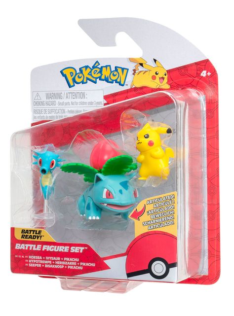Figura de Acción Horsea + Ivysaur + Pikachu-2