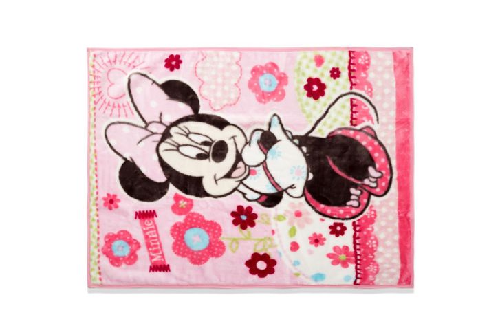 Manta de Cuna Reversible Minnie Rosada Disney-1