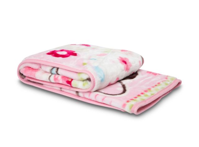 Manta de Cuna Reversible Minnie Rosada Disney-0