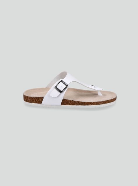 Sandalia T-Toe Hebilla y Suela Corcho Mujer-1