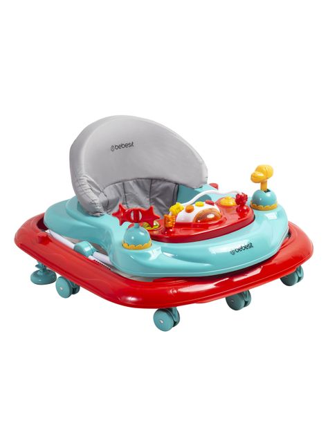 Andador Musical Airbus Rojo & Celeste Bebesit-3
