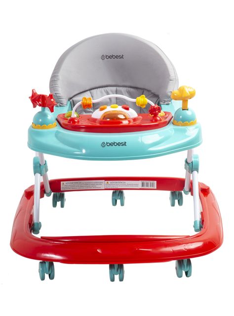 Andador Musical Airbus Rojo & Celeste Bebesit-1