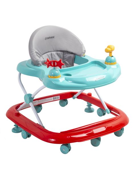 Andador Musical Airbus Rojo & Celeste Bebesit-2