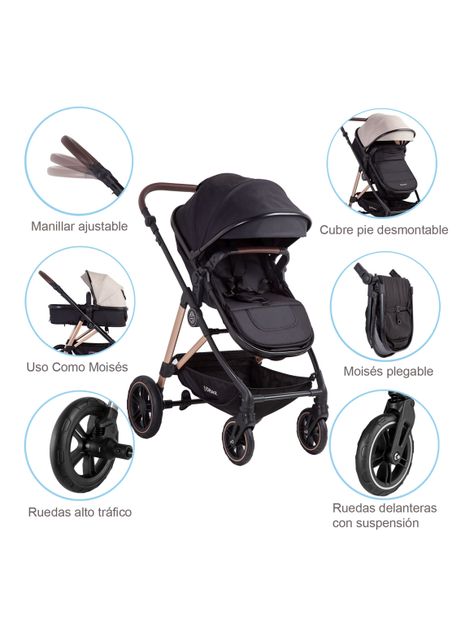 Coche Travel System Neo Negro Bebesit-5