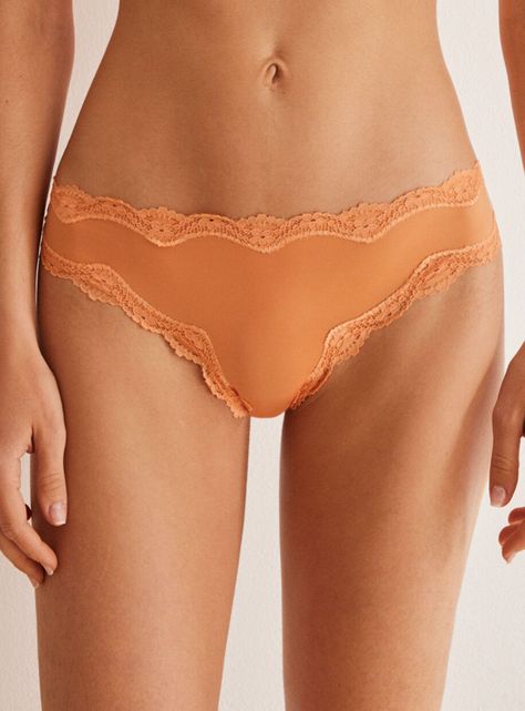 Calzón Brasileño Microfibra Encaje Sexy-0