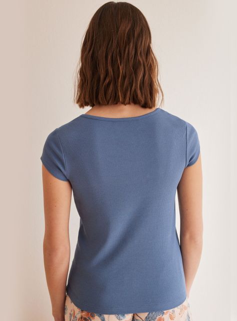Polera Rib Manga Corta Algodón-1