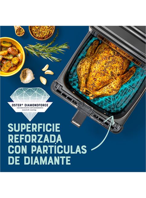 Freidora de Aire Digital 9 Litros DiamondForce CKSTAF90D-3