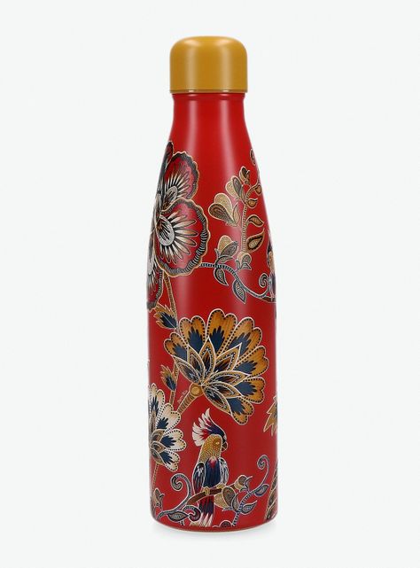 Botella con Diseño de Flores-0
