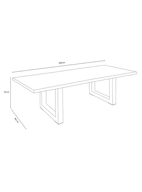 Mesa Comedor Carlton 300x90 cm-2
