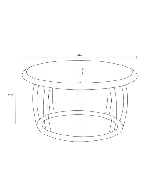 Mesa Centro Clara Redonda 84 cm-2