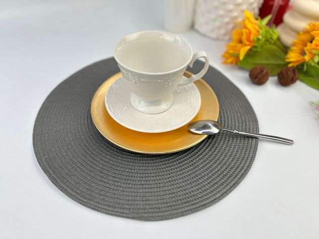 Pack 4 Individuales Gris Oscuro 38 cm-1