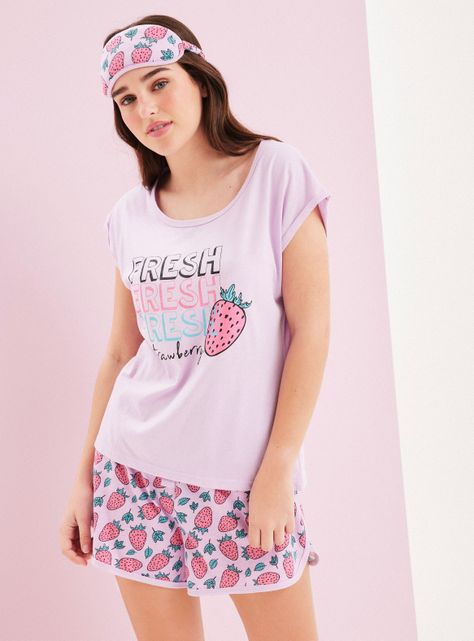 Pijama Estampado Antifaz de Regalo en Caja-0