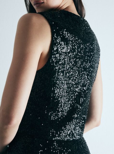 Blazer Vest de Lentejuelas-3