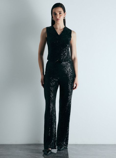 Blazer Vest de Lentejuelas-4