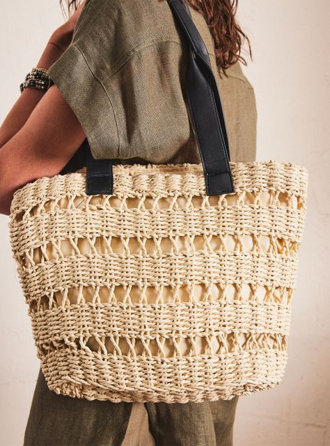 Bolso de Playa Tejido Raffia-1