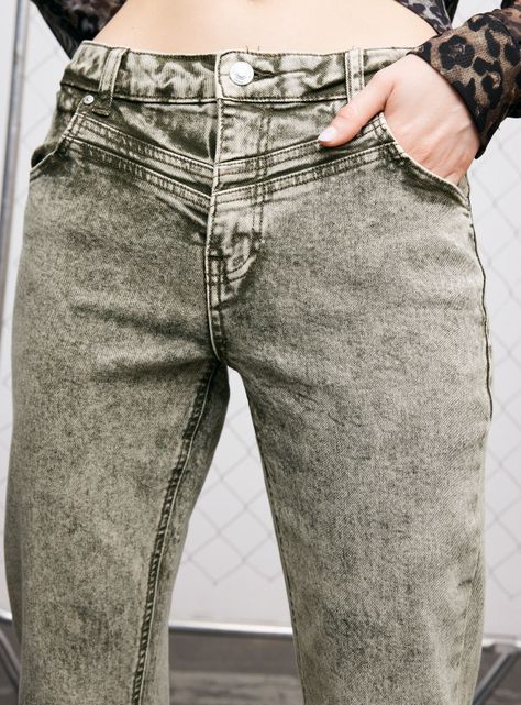 Jeans Slim Color Corte Frontal-2